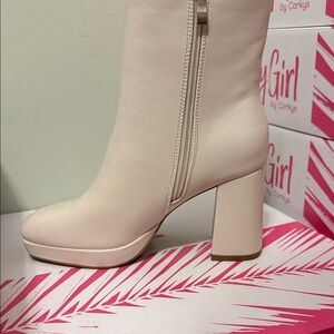 Corkys Women's Light Pink Heeled Boots